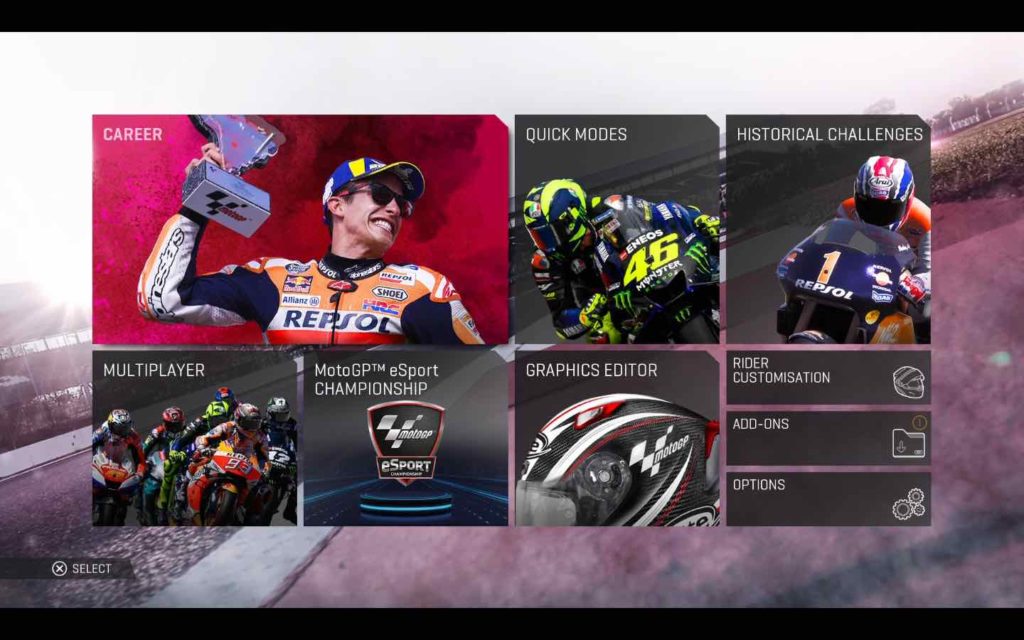 motogp19 menu bhjn