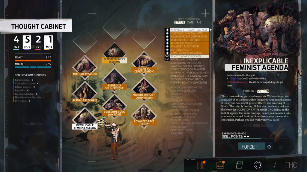 Disco Elysium guide thought cabinet