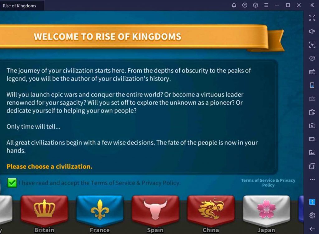 تمدن‌های بازی Rise of Kingdoms